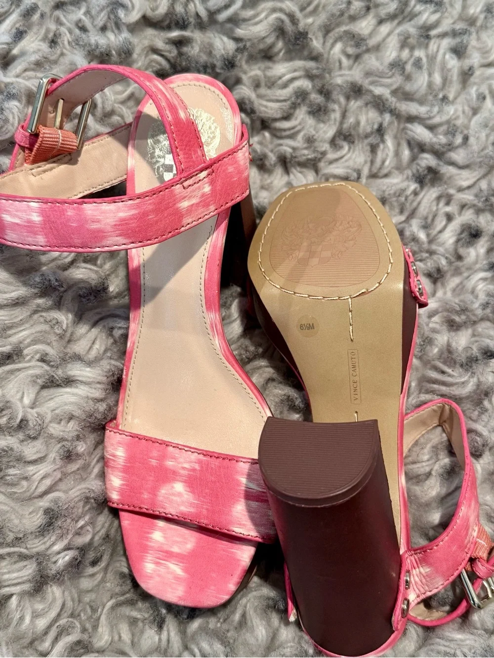 Vince Camuto Size 6.5 Block Sandals Heels NWOB